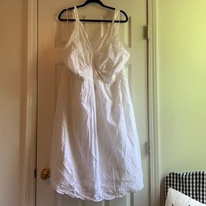 NWT Lane Bryant White Eyelet Halter Dress